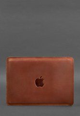Шкіряний чохол для MacBook 15-16 Світло-коричневий, Коричневий, натуральна шкіра Crazy Horse