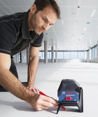 Bosch Нівелір лазерний GCL 2-15 + RM1 + BM3 clip + кейс, ± 0.3 мм на 30м, до 15 м, 0.5 кг