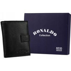 Гаманець чоловічий шкіряний RONALDO 0104L-D чорний