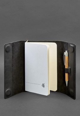 Кожаный блокнот софт-бук 7.0 черный Краст