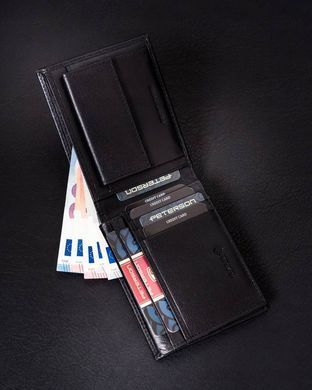 Гаманець чоловічий шкіряний Peterson PTN N84-PCS-6412 чорний