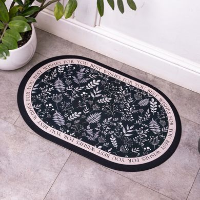 Килимок діатомітовий Botanic Oval 38*58 см універсальний HP-42-54, Черный