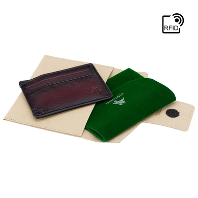 Картхолдер чоловічий шкіряний Visconti MT86 Luc (Burnish Burgundy) бордовий