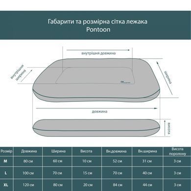 Лежак для Собак Ponton Biscuit вологостійкий двосторонній XL - 120х80х20см