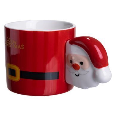 Чашка порцелянова новорічна Merry Christmas 350 (мл) Червона Yiwu FM-CS-51R, Червоний