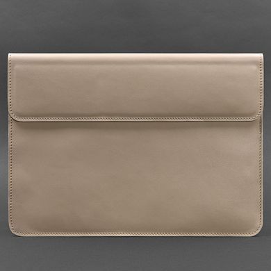 Шкіряний чохол-конверт на магнітах для MacBook 15 дюйм Світло-бежевий, Бежевий