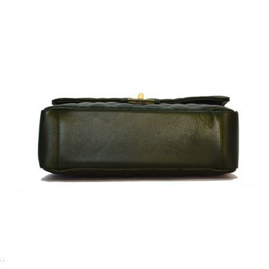 Женская кожаная сумка-клатч Italian fabric bags 0144 dark green