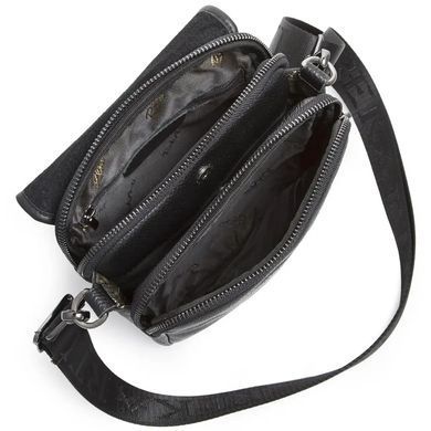 Мужская кожаная сумка планшет 21х24х6, барсетка на одно плечо Tiding Bag M1254A черная
