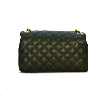 Жіноча шкіряна сумка-клатч Italian fabric bags 0144 dark green