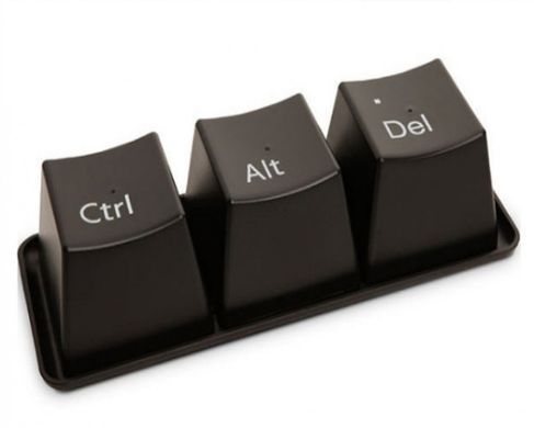 Оригинальные чашки кнопки Ctrl Alt Del (Черные)