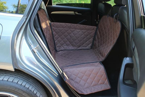 Автогамак-трансформер для собак Elegant Chocolate 1/3 заднього сидіння 45х145см