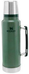 Термос Stanley Legendary Classic Hammertone Green 1л (6939236347921), Зелений