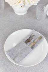 Чехол для столовых приборов Gray 24х10см