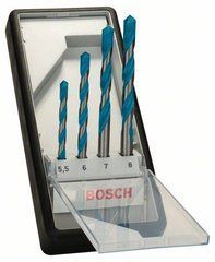 4 свердла Bosch CYL-9 Multi Construction 5.5/6/7/8 мм (2607010522)