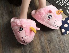 Домашние тапочки кигуруми Единорог Розовые