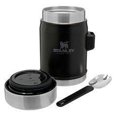 Термос харчовий з ложкою Stanley Legendary Classic 0.4 л Matte Black (6939236373210), Черный