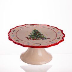 Тортовница фарфоровая на ножке New Year &Oslash;21 (см) CR-1-6