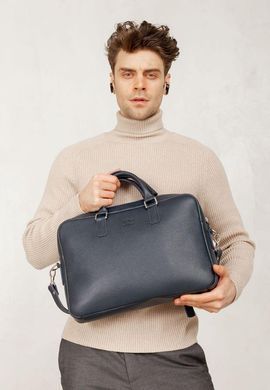 Кожаная деловая сумка Briefcase 2.0 синий Флотар