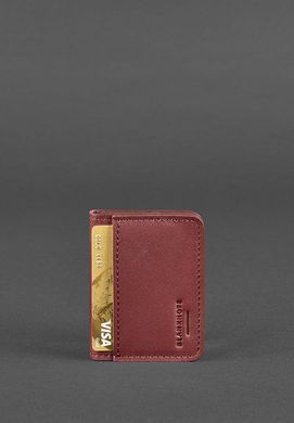 Кожаная обложка для ID-паспорта и водительского усадки 4.0 бордовая
