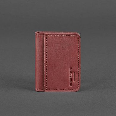 Кожаная обложка для ID-паспорта и водительского усадки 4.0 бордовая