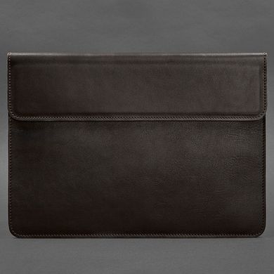 Кожаный чехол-конверт на магнитах для MacBook Pro 16" Темно-коричневый