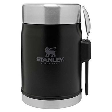 Термос пищевой с ложкой Stanley Legendary Classic 0.4 л Matte Black (6939236373210)