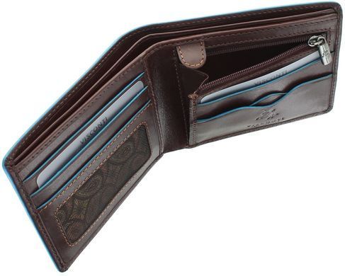 Кошелек мужской кожаный Visconti ALP85 Ozwald с RFID Italian Brown