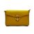 Жіночий шкіряний клатч Italian fabric bags 2115 yellow