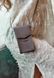 Вертикальная женская кожаная сумка Mini темно-бежевая поясная / кроссбоди