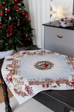 Новогодняя гобеленовая скатерть наперон Carousel 95х100см