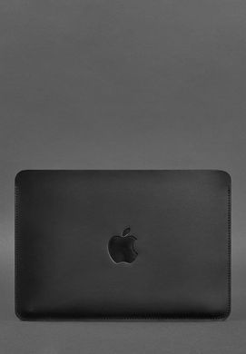 Кожаный чехол для MacBook 13 дюймов Черный Crazy Horse