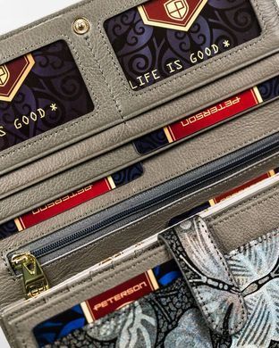 Гаманець жіночий шкіряний Peterson PTN 421077-ONBF GRAY (Сірий)