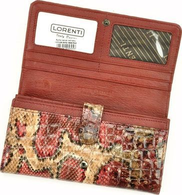 Кошелек женский кожаный LORENTI 1077-DR-6956 красный