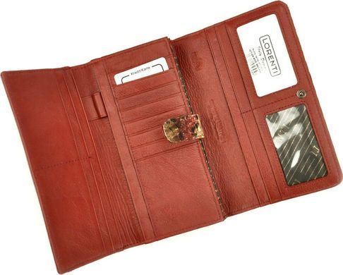 Кошелек женский кожаный LORENTI 1077-DR-6956 красный
