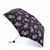 Парасолька жіноча механічна Fulton Superslim-2 L553 Black, flowers1 (Чорний, квіти1)