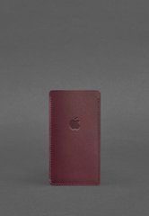 Шкіряний чохол для iPhone 13 Бордовий, Бордовый