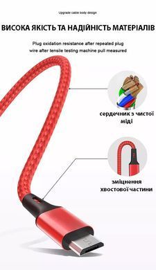 Кабель для зарядки универсальный 3 в 1 Lightning, microUSB, Type-C RAXFLY YXF18632 черный