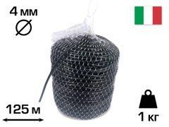 Кембрик, пластикова зав'язка, ЧОРНА, 4мм, EXTRA, 125 м. CORDIOLI (23FIPEGRVN4)