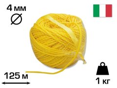 Кембрик, пластикова зав'язка, Жовта, 4мм, EXTRA (23FIPEGR4), 1кг, 125м, CORDIOLI (440Y)