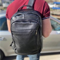 Мужской кожаный рюкзак городской Tiding Bag B3-10954A черный