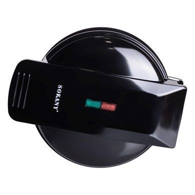 Вафельница для бельгийских вафель с антипригарным покрытием и LED-индикатором 1000 Вт круглая Sokany SK-519