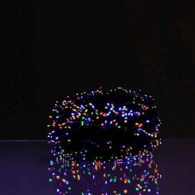 Новогодняя гирлянда уличная 30 м 300 LED с солнечной батареей черный провод Мультиколор SB300L30MBML