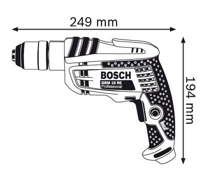 Дрель електричний неударний Bosch GBM 10 RE (0601473600)