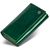 Синій лаковий гаманець з великою монетницею і блоком для карт ST Leather S9001A, Зелений