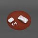 Круглый коврик для мышки из натуральной кожи светло-коричневый краст