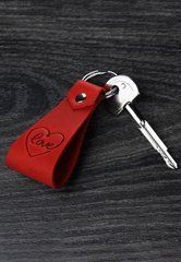 Шкіряний брелок Loving heart, Натуральна шкіра