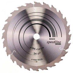 Пиляльний диск Bosch Speedline Wood 184&times;2,4&times;16 мм, 24 FZ/WZ (2608640795)