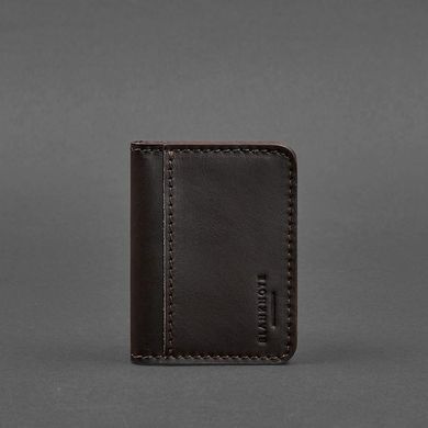 Кожаная обложка для ID-паспорта и водительского усадки 4.1 коричневая с гербом Украины