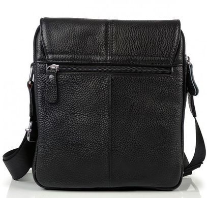 Шкіряна сумка чоловіча 21х24х6, барсетка через плече м'яка, месенджер для гаджетів BEXHILL TD-21334A, Черный