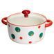 Супниця порцелянова Christmas Tree новорічна 800 (мл) з кришкою Yiwu FM-CS-9D, Червоний